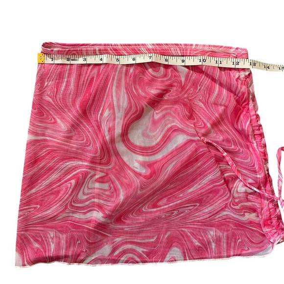 Vibrant Pink Swirl Bikini Bottom & Skirt - Picture 9 of 15
